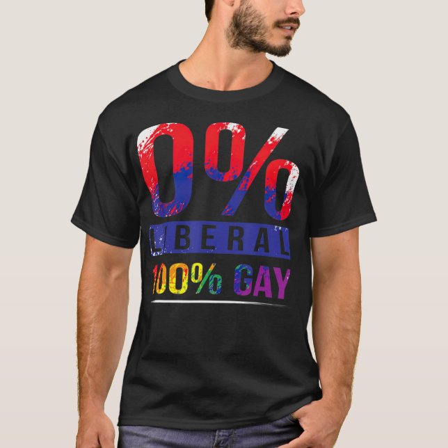 Konservativ Gay pride Rainbow Flagga HBT T Shirt (Framsida)