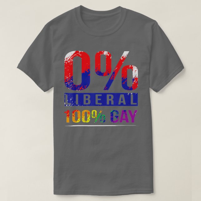Konservativ Gay pride Rainbow Flagga LGB T Shirt (Design framsida)