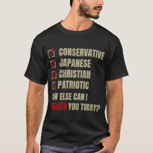 Konservativ Japansk kristen patriotisk T Shirt