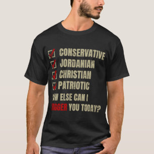 Konservativ Jordansk kristen patriotisk T Shirt
