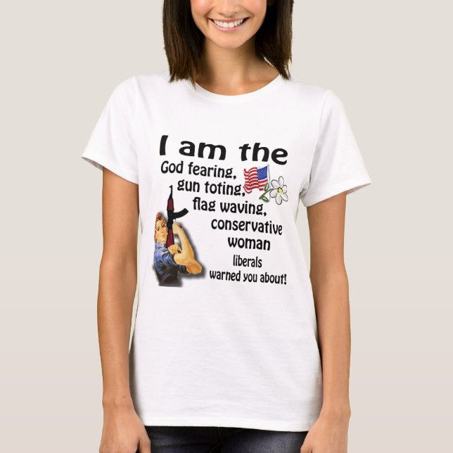 Konservativ kvinna tee shirt (Framsida)