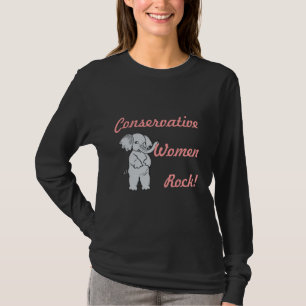 Konservativ kvinnastenskjorta tee
