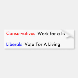 Konservativ liberal person, arbete för ett bildekal