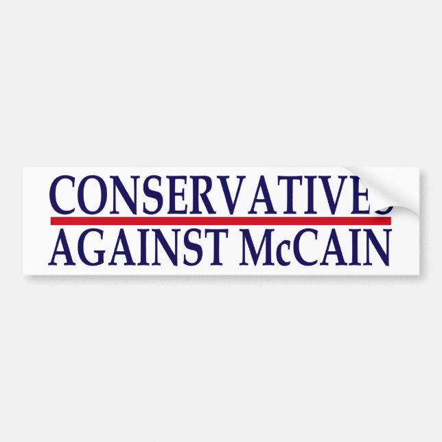 Konservativ mot den McCain bildekalet Bildekal (Framsidan)