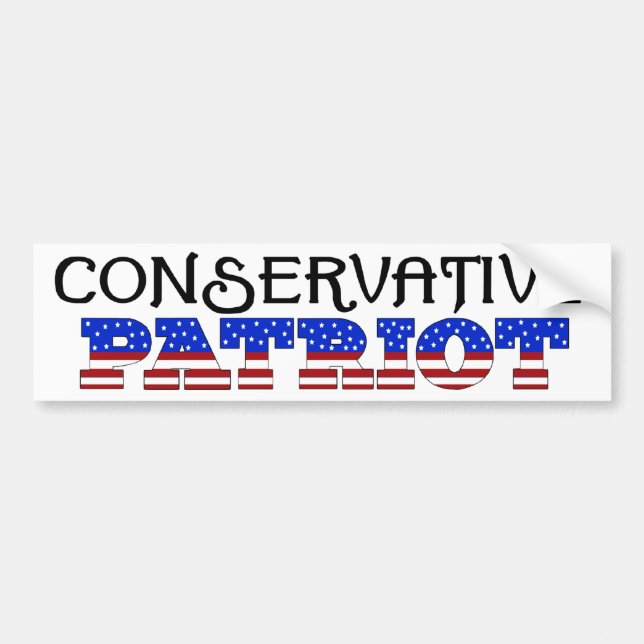 Konservativ patriot bildekal (Framsidan)