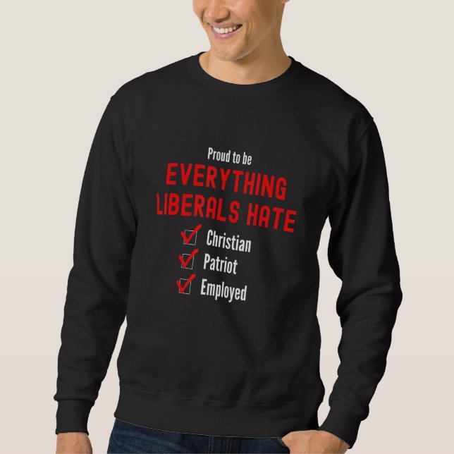 Konservativ Republican 3 Lång Ärmad Tröja (Framsida)