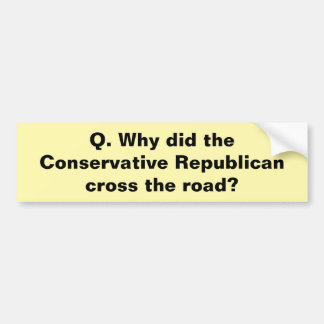 Konservativ Republicansk frågestötfångare Bildekal