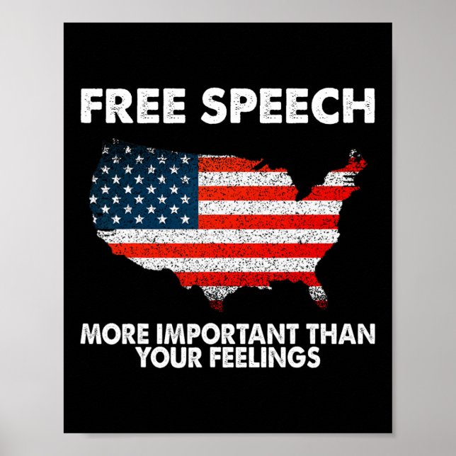 Konservativ Republikan Yttrandefrihet Amerikansk F Poster (Framsidan)