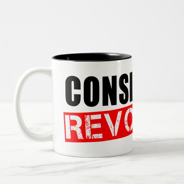 Konservativ revolution Två-Tonad mugg (Vänster)