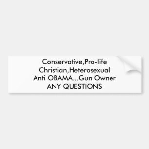 Konservativ som är pro-lifeChristian, Bildekal