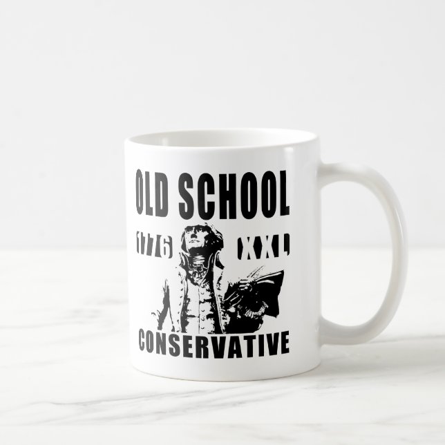 Konservativ Thomas Jefferson för old school mugg (Höger)