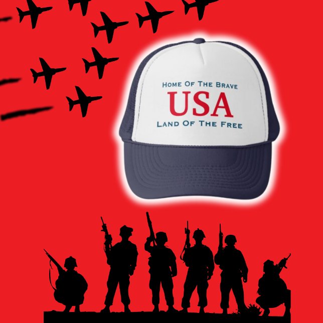 Konservativ USA-veteranmössa Keps (Home Of The Brave Patriotic USA Hat)