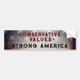 Konservativ-värden = Strong America Sticker Bildekal
