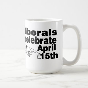 Konservativ vs. liberal personmuggen kaffemugg
