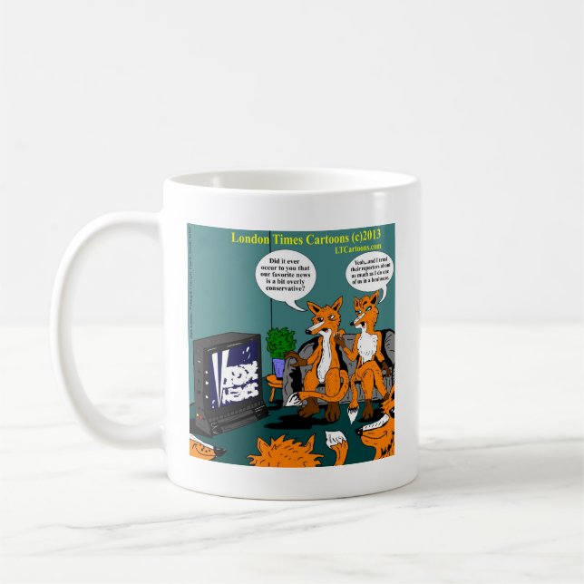 Konservativa Nyheter Rolig Tecknad Serie Kaffemugg (Vänster)