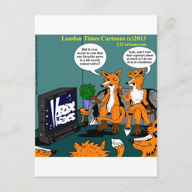 Konservativa Nyheter Rolig Tecknad Serie Vykort (Framsida)