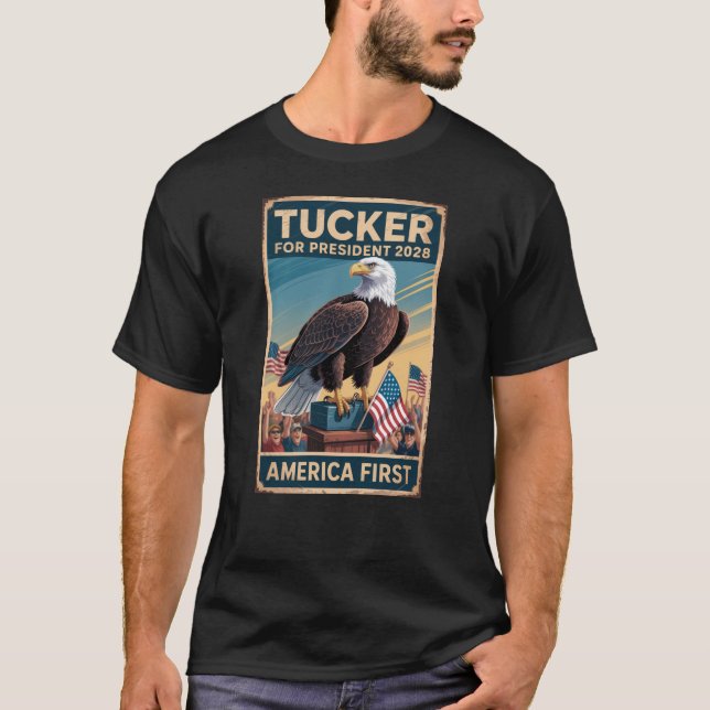 Konservative Tucker Carlson 2028 Valet T Shirt (Framsida)