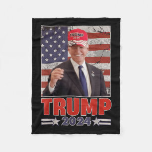 Konservativet Donald Trump 2: Anti Joe Biden Funny Fleecefilt
