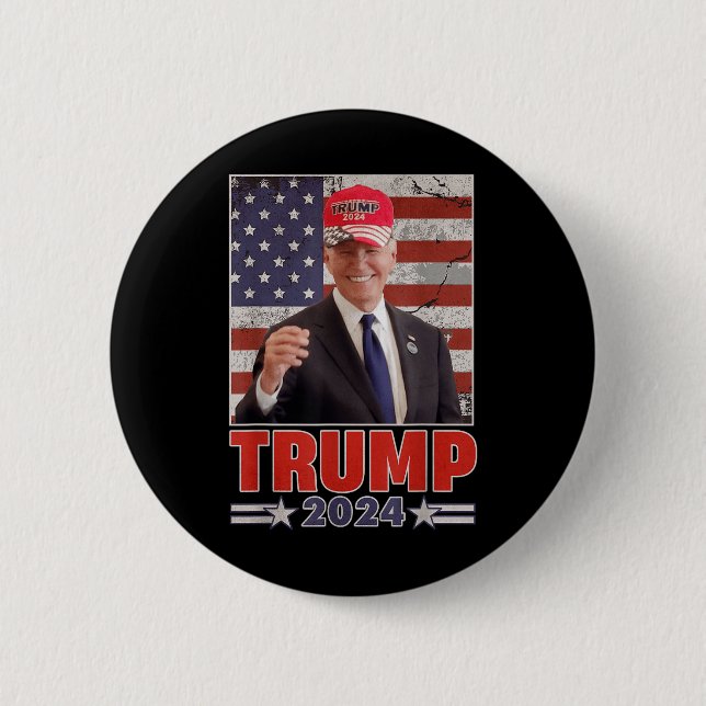 Konservativet Donald Trump 2: Anti Joe Biden Funny Knapp (Framsida)