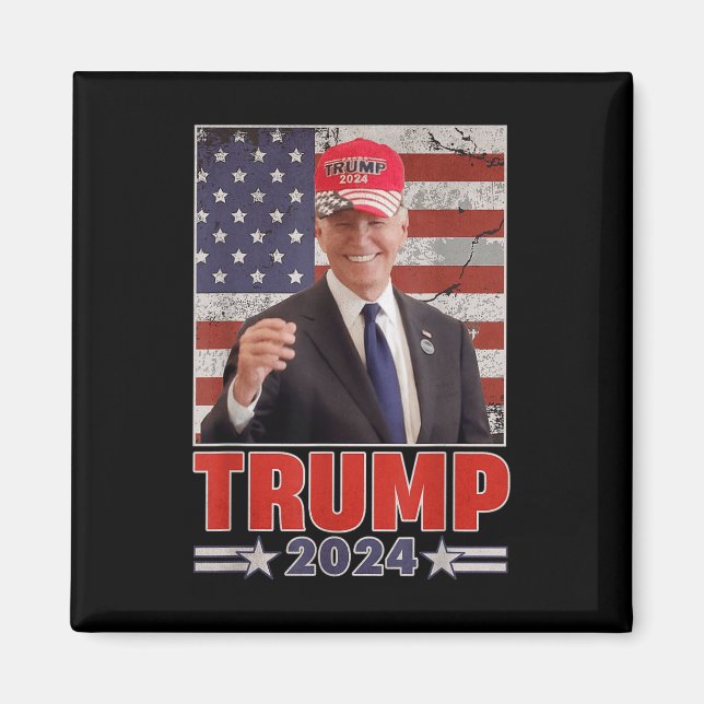 Konservativet Donald Trump 2: Anti Joe Biden Funny Magnet (Framsidan)