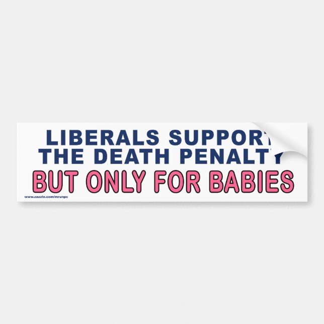 Konservativet "Liberals Support Death"-märke Bildekal (Framsidan)
