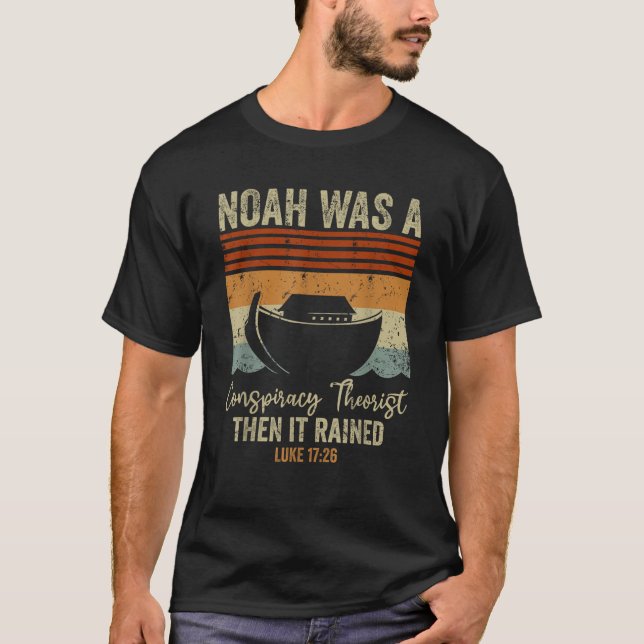 Konservativet Lustigt Christian Noah var en konspi T Shirt (Framsida)