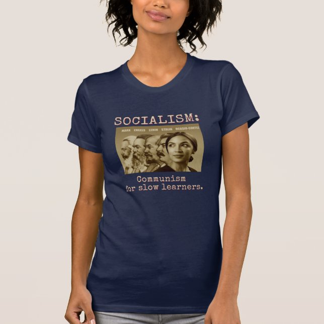 Konservativet mot socialistiskt kommunistiskt funn t shirt (Framsida)