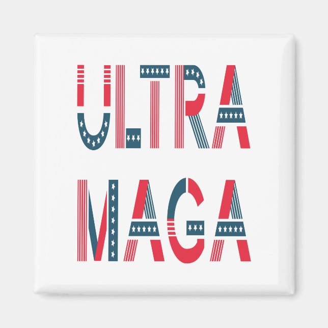 Konservativet Ultra MAGA Trump Patriotic Republica Magnet (Framsidan)