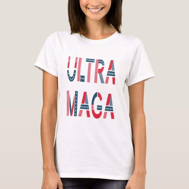 Konservativet Ultra MAGA Trump Patriotic Republica T Shirt (Framsida)