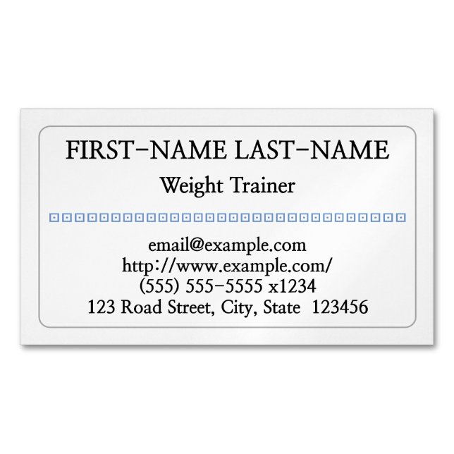 Konservativet väger den magnetiska visitkorten för visitkortmagnet (Framsida)