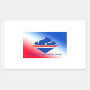 Konservativets gamla Logotyp Rektangulärt Klistermärke