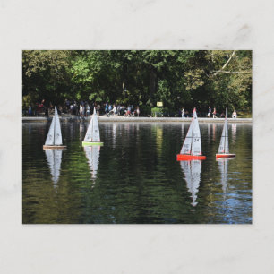 Konservatorialguineanska parken Vatten Boat Pond N Vykort