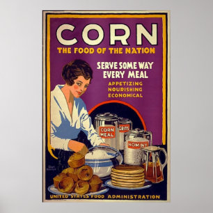 Konservera ~ maten av nation~-vintagen WW1 Poster