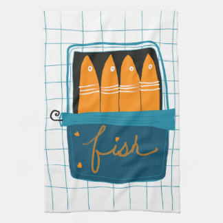 Konserverad Fisk Kökshandduk