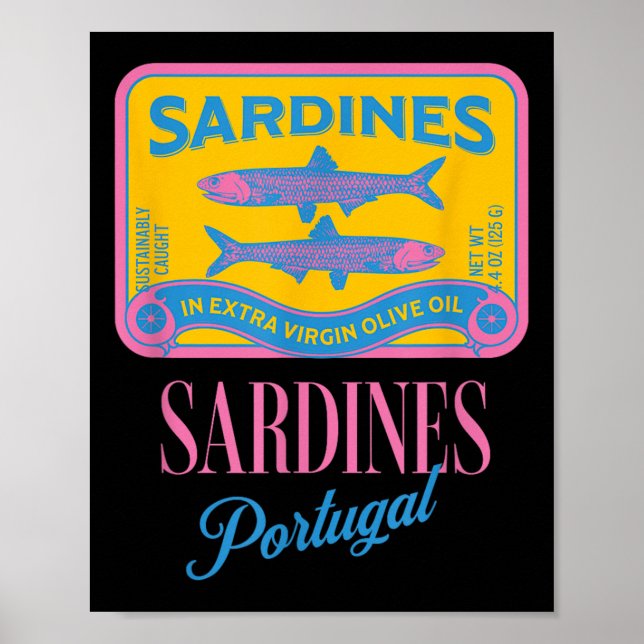 Konserverad Fisk Konserverade Sardiner Konserverad Poster (Framsidan)