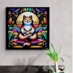 Konserverad glaseffekt Färg katter i Meditation Canvastryck<br><div class="desc">Kanvastrycket Extra Large (101, 60 cm x 101, 60 cm). Genom att kombinera en passion för meditation och ett namnteckning katttema ville jag ta med många färg till människors hem med denna design. Jag verkligen och det slår mig själv när jag tittar på det.</div>