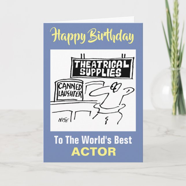 Konserverad skratt som säljs i teaterleverantören kort (Framsida)