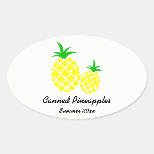 Konserverade Ananas Konserver Etikett (Framsida)
