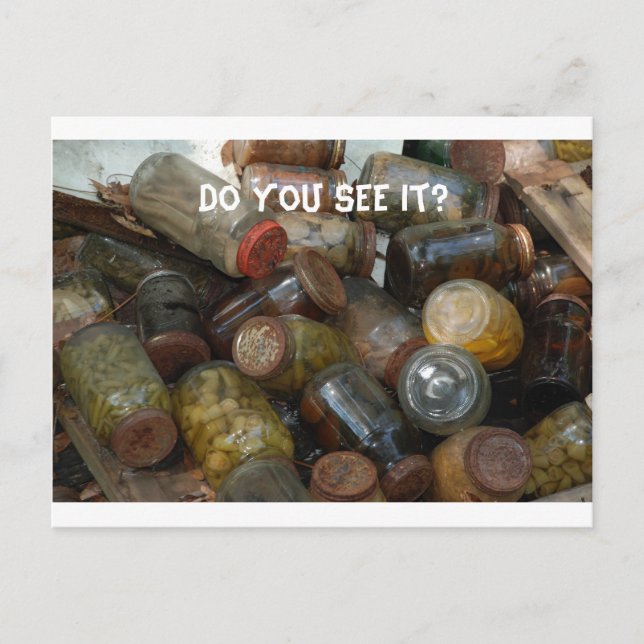 Konserverade Eyebollar Ser du det? Vykort (Framsida)