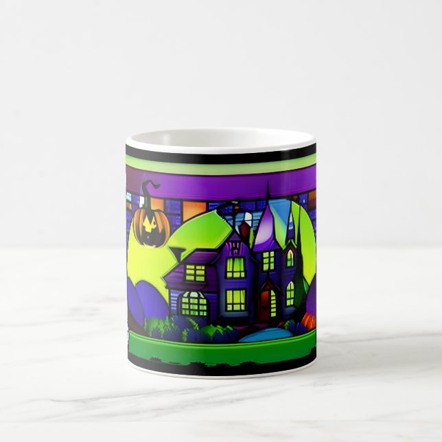 Konserverat glas Halloween Haunween House Mugg (Center)