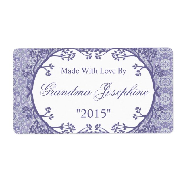 Konservering gjord med Kärlek matköksetikett Fraktsedel (Framsidan)