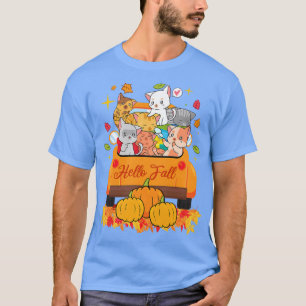 Könsfall Kvinnor Manar Cute Lastbil Katt höstkatt T Shirt