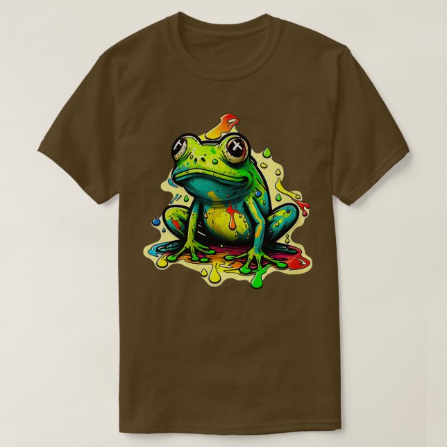 Könsfärgad grodd Fredstecken Manar Kvinnor Amphibi T Shirt (Design framsida)