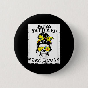 Könsfärgad Mamma Tattoo Mamma Tattoo Hund Mamma me Knapp