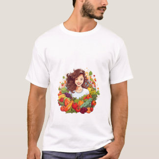 Könsfärska fruktgrönsaker t shirt