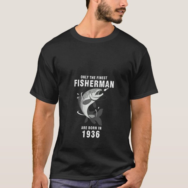 Könsfiskare 1936 84:e födelsedag B T Shirt (Framsida)