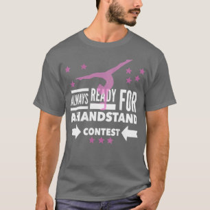Könsflickor Gymnast Tumbling Handstand Gymnastics T Shirt