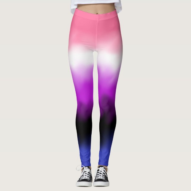 Könsfluid Flagg Leggings (Framsida)
