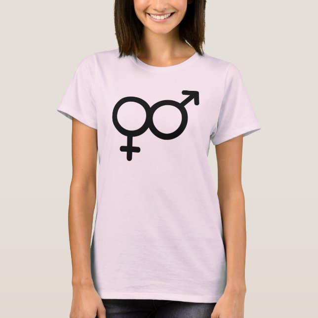 KÖNSFLUID FLAGGA SYMBOL T-Shirt (Framsida)