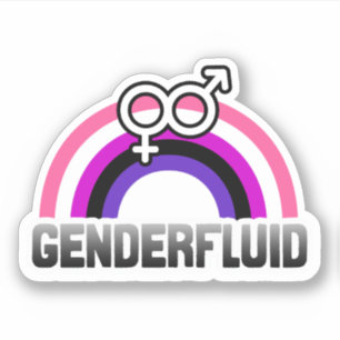Könsfluid könssymbol klistermärken